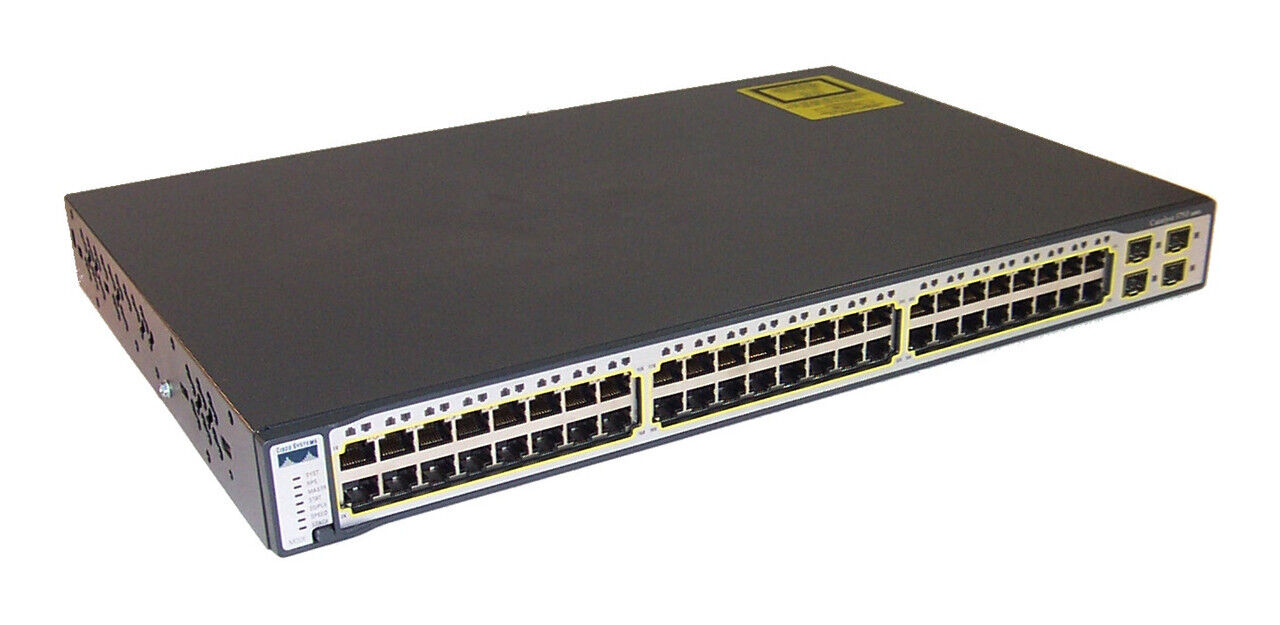 Cisco WS-C3750G-48TS-E Catalyst 3750 L3 10/100/1000T PoE Switch 1 Year Warranty