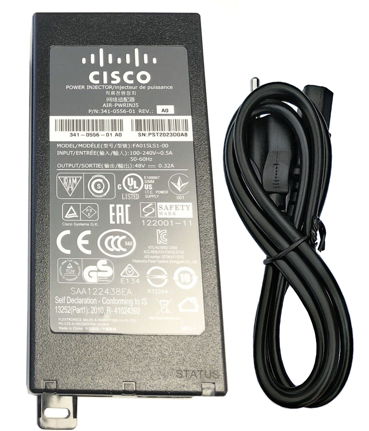 48V AC Adapter For Cisco TelePresence Touch 10 TTC5-09 Control Panel CS-TOUCH10