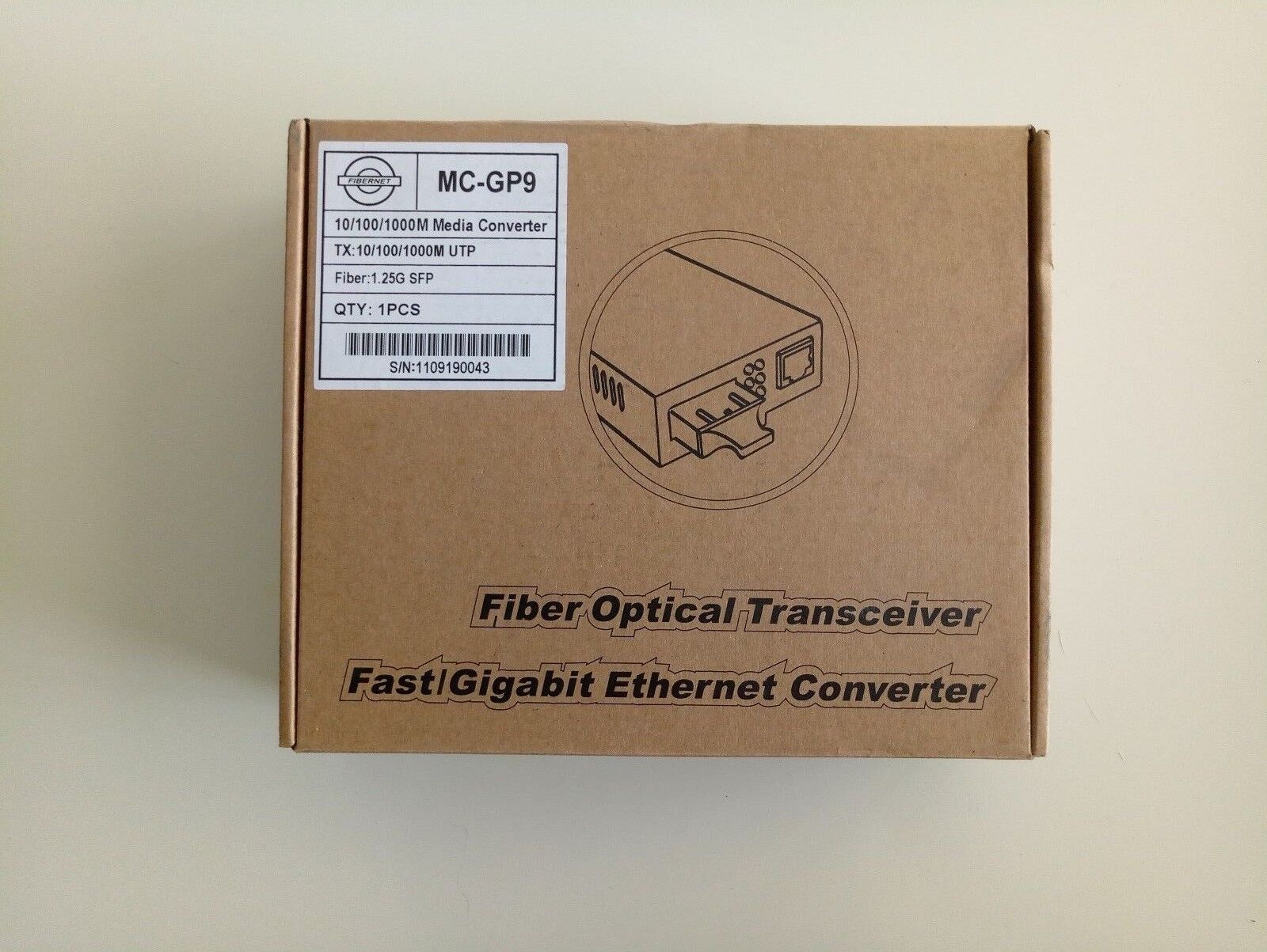 Fiber Optical Transceiver FastlGigabit Ethernet Media Converter MC-GP9