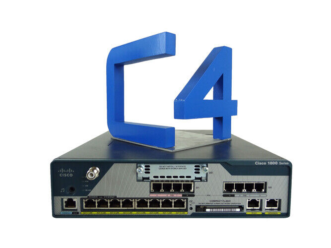 CISCO C1861W-SRST-C-F/K9 1861 INTEGRATED SERVICES ROUTER WLAN 8 USERS CUE 4FXS 4