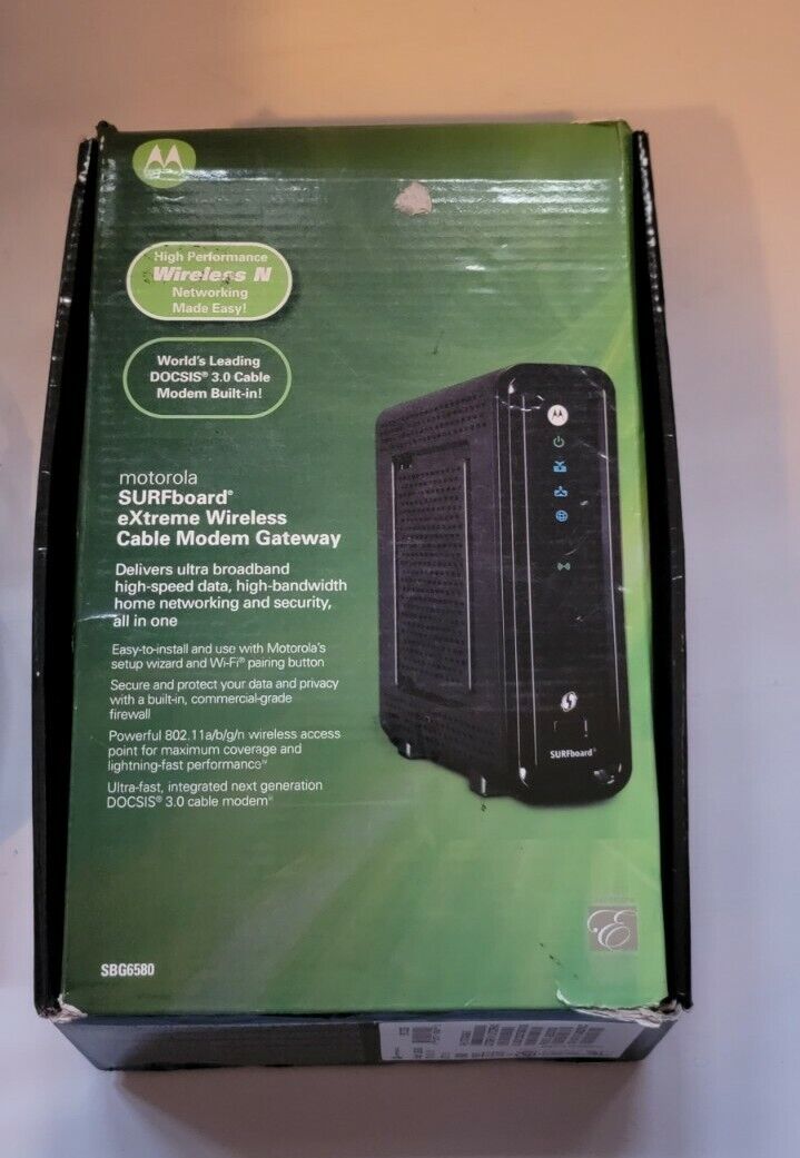 MOTOROLA Surfboard SBG6580 DOCSIS 3.0 Cable Wireless Modem Router 