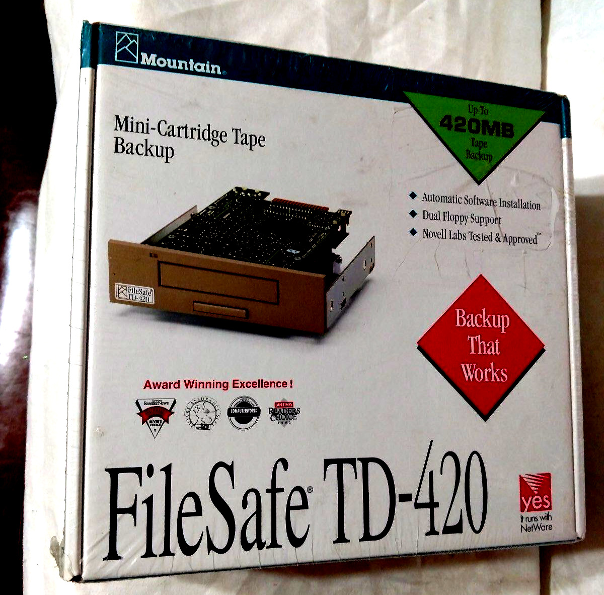 Sealed Brand New FileSafe TD-420 NOS NIB Mountain Cartridge Tape Drive Backup 