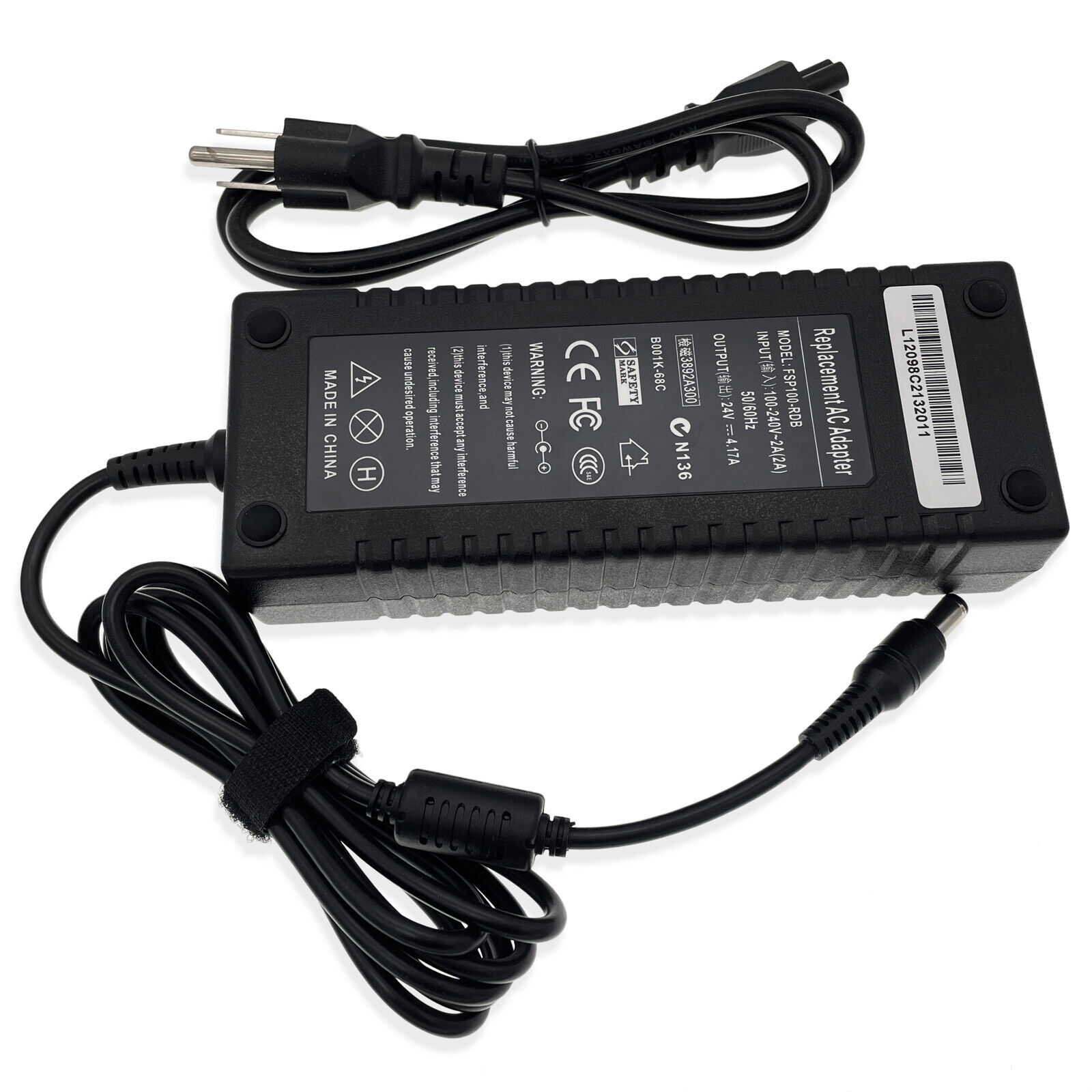 24V AC/DC Adapter for Zebra GK420d ZP550 ZP450 ZD500 ZD410 Power Supply Cord