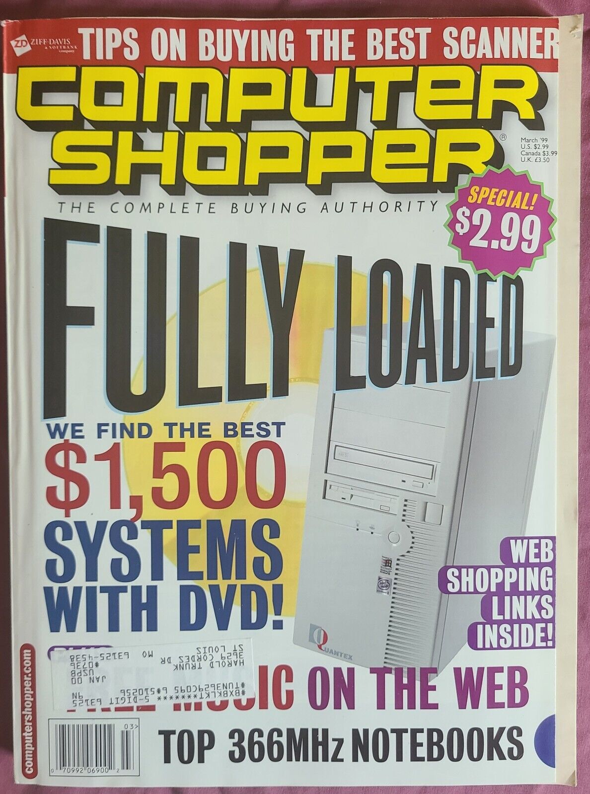 Vintage Computer Shopper Magazine Catalog March 1999