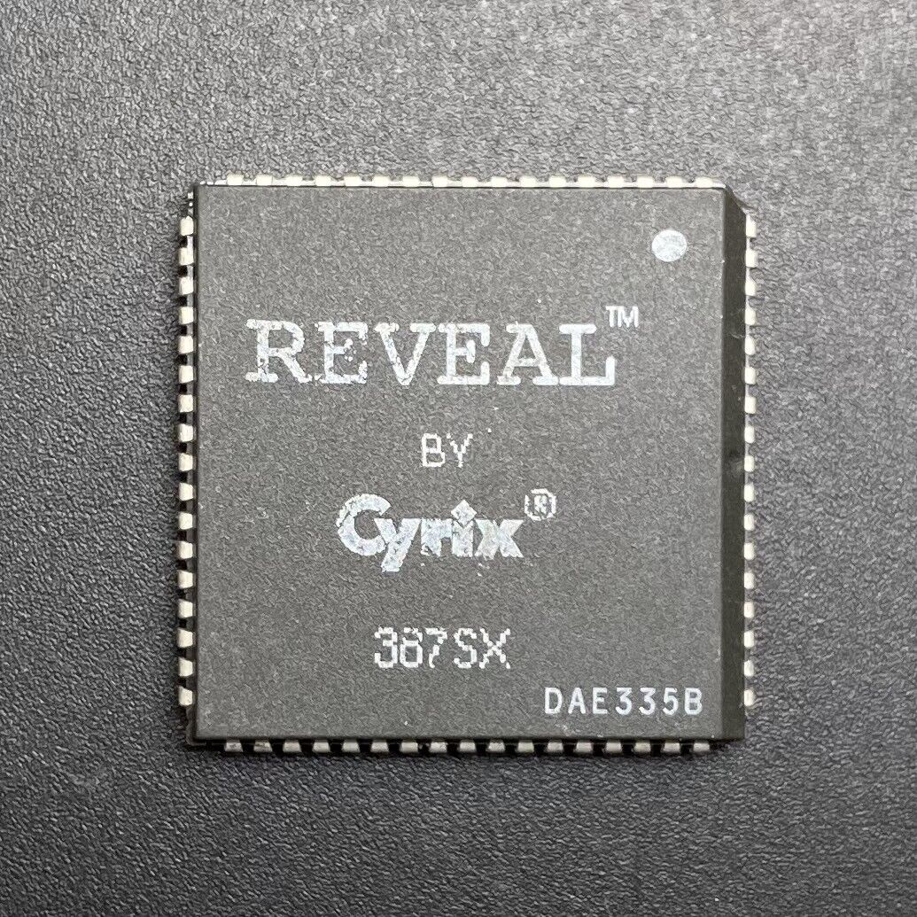 Reveal 387SX FPU 16-25MHz Advanced Math Coprocessor Cyrix 80387SX LCC68 RARE