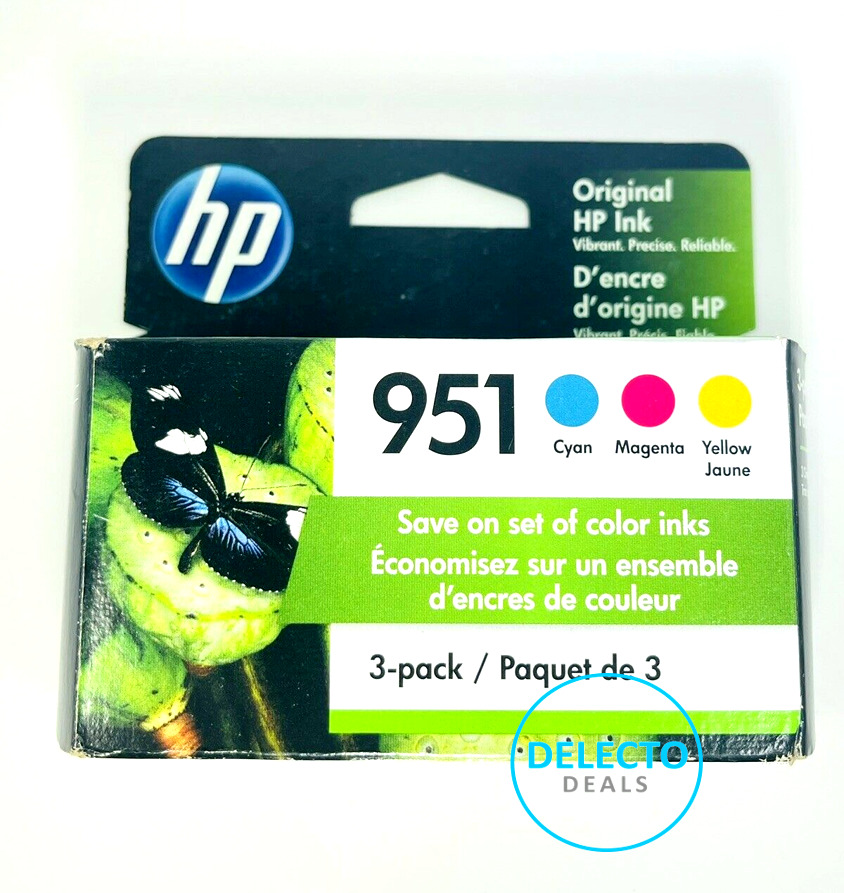 3-PACK HP GENUINE 951 COLOR INK OFFICEJET PRO 8100 8110 251DW 276DW NEW 2024