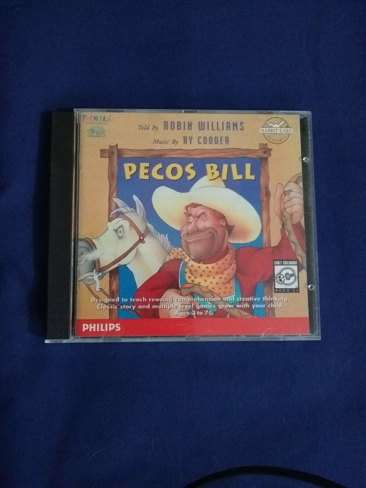 Pecos Bill PC MAC CD-ROM wild west kids story by Robin Williams by Rabbit Ears