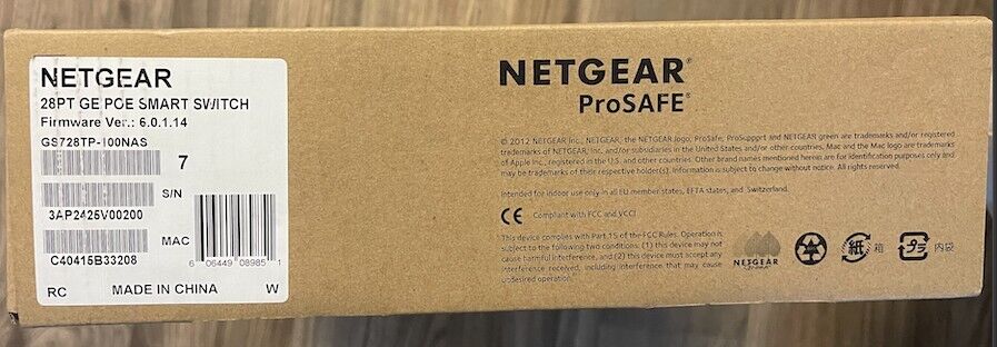 NETGEAR  ProSafe (FS728TP-100NAS) 24-Ports-Ports Rack-Mountable Switch