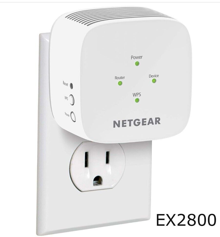 Netgear EX2800 AC750 WiFi Wall Plug Range Extender & Signal Booster Dual Band