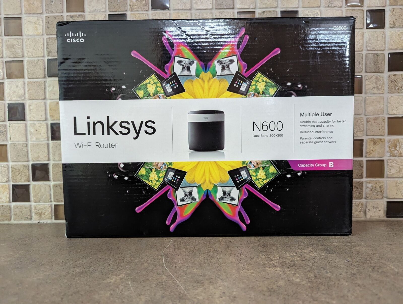 LINKSYS N600 DUAL BAND E2500 WIRELESS-N WI-FI ROUTER WIFI N 600 E 2500 ULBT-13