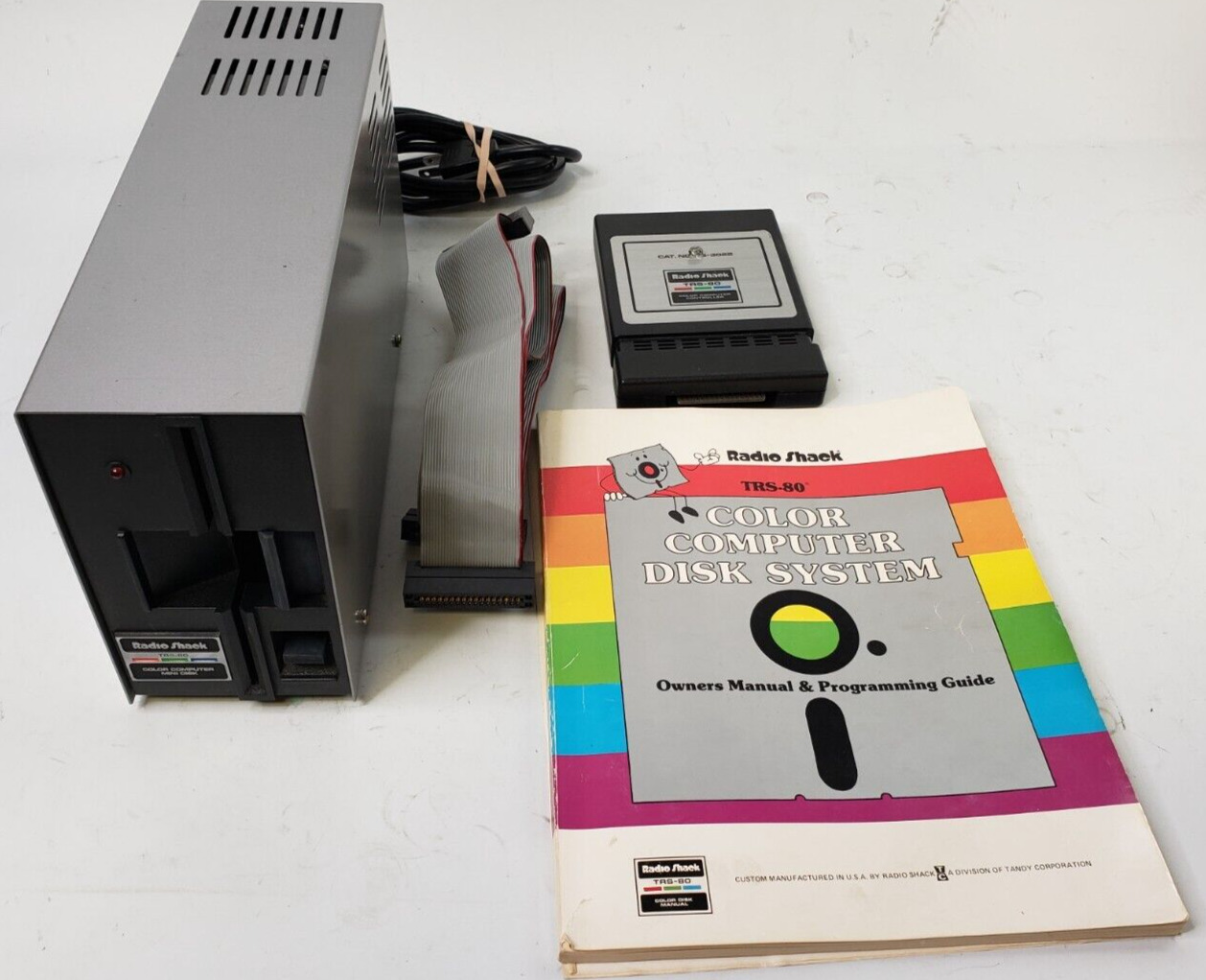 Radio Shack TRS-80 Color Computer MINI DISK system, cart, cable, manual.