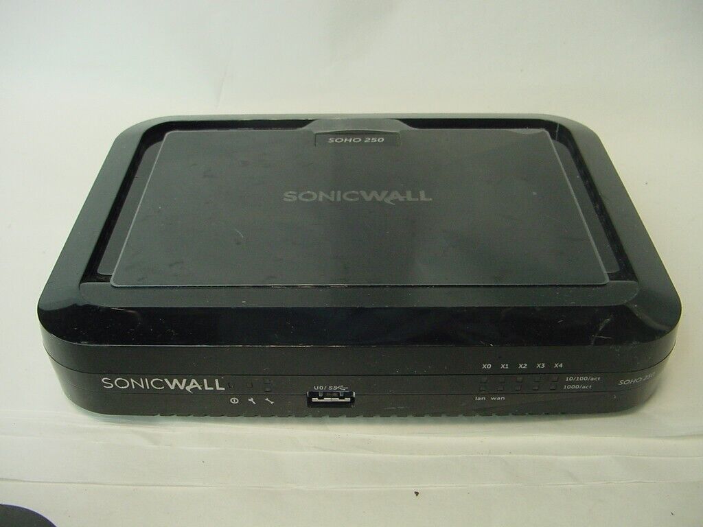 SONICWALL SOHO 250 5 PORT FIREWALL - NO POWER CORD INCLUDED