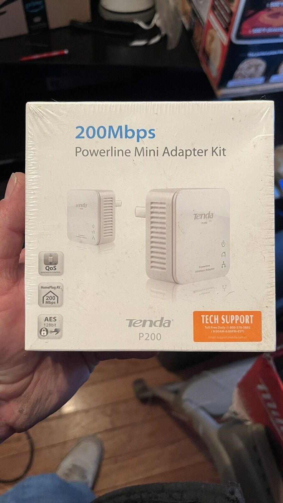 Tenda P200 Powerline Mini Adapters Up to 200Mbps PLC Adapters - New