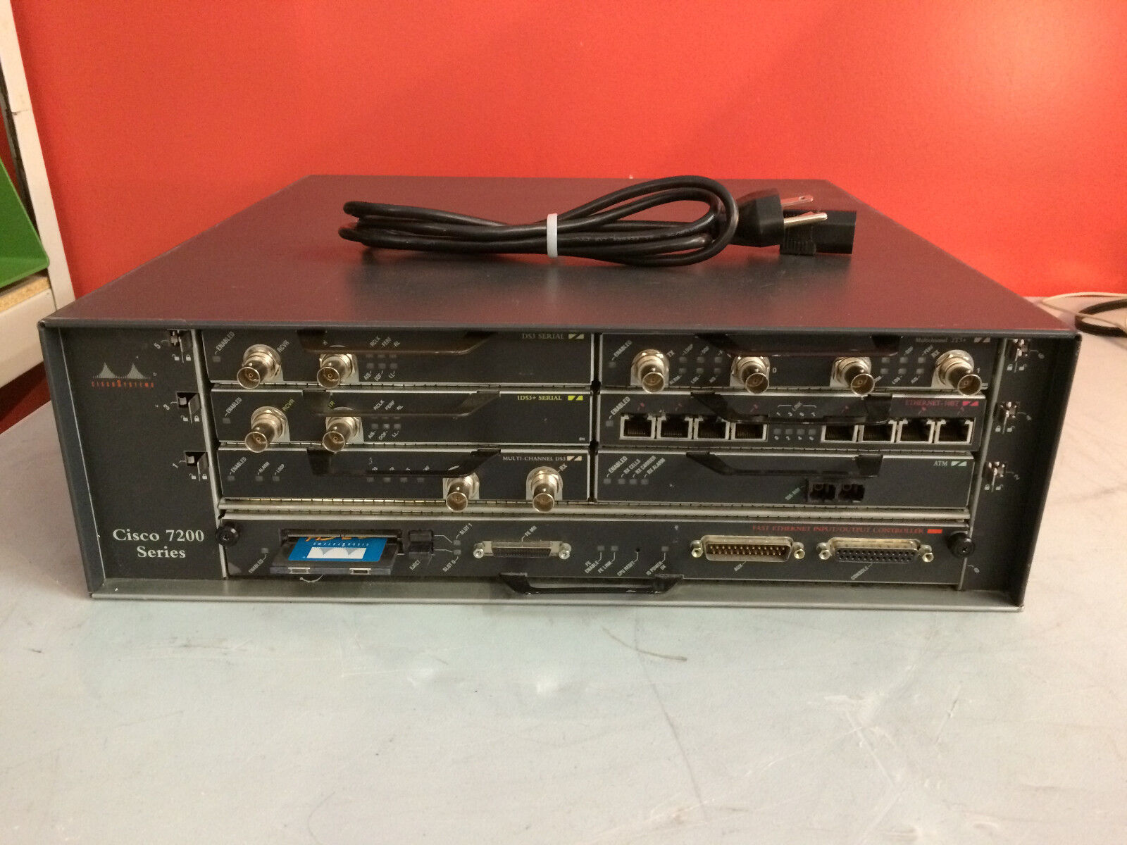 Cisco 7200 Series System w/ Network Processing Engine 200 & Chassis Etc.