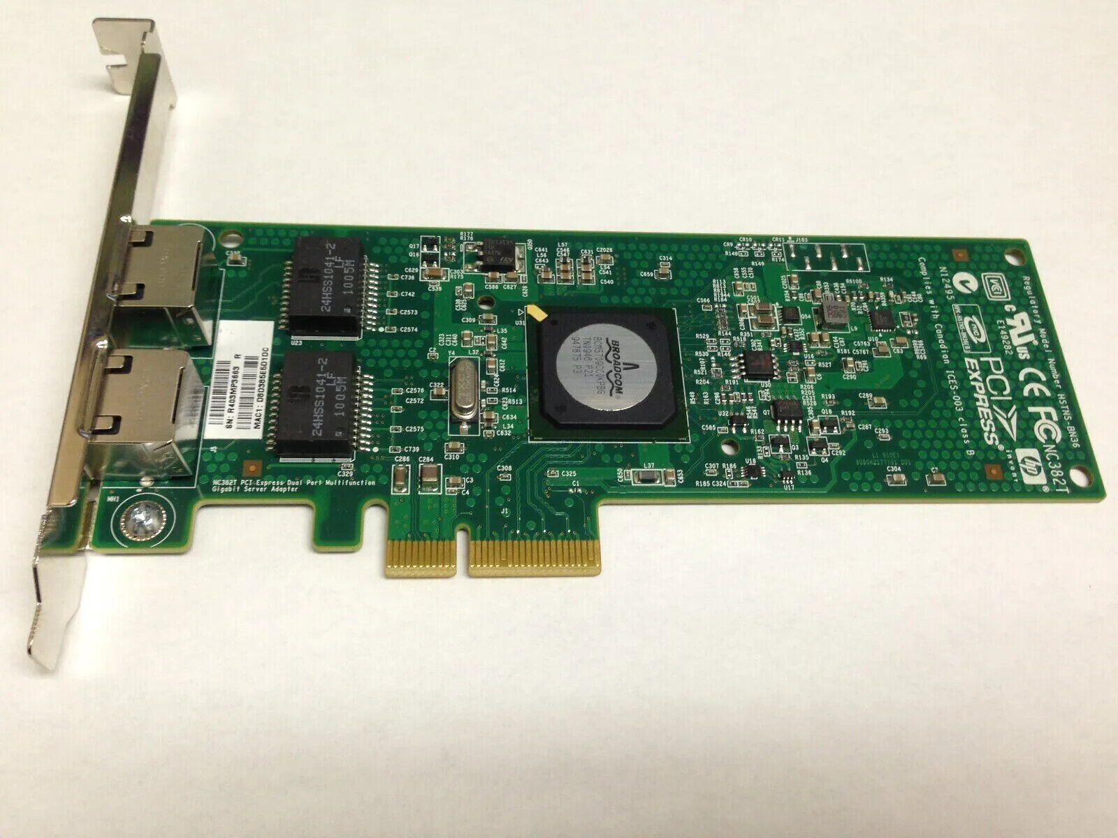 HP 458491-001 NC382T PCIe Dual Port Gigabit Network Adapter 453055 HIGH PROFILE