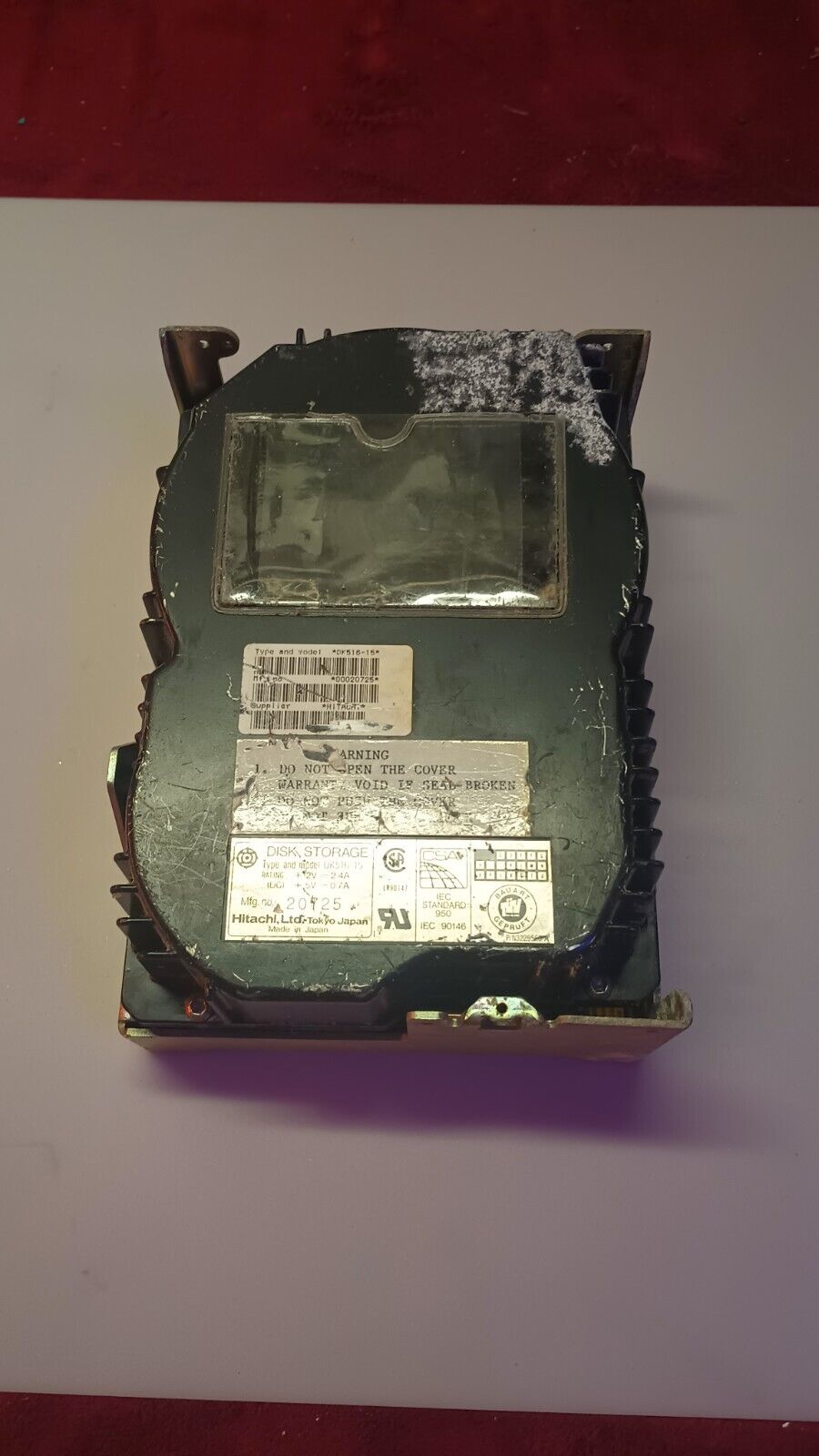One Vintage Hard Drive For Collection Or Recovery Purposes