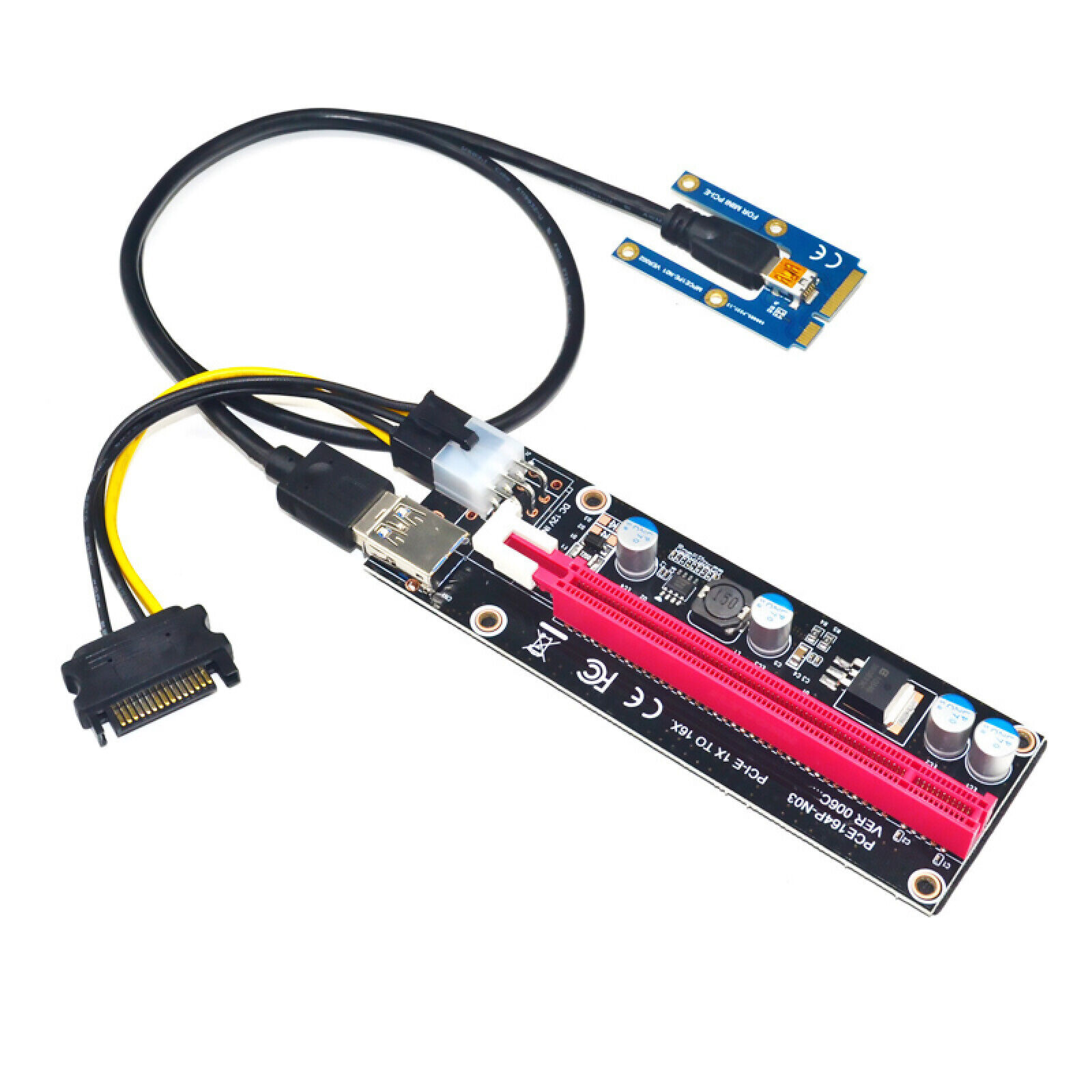 Mini PCIe to PCI express 16X Riser For Laptop External Card EXP GDC BTC Miner A