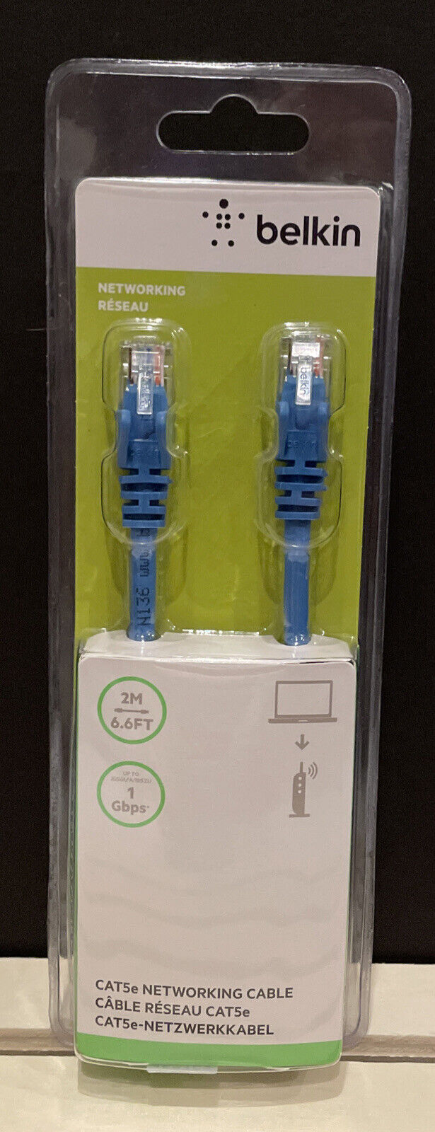 BELKIN Cat.5e Snagless UTP Network Patch Network Cable 6.6 ft BLUE