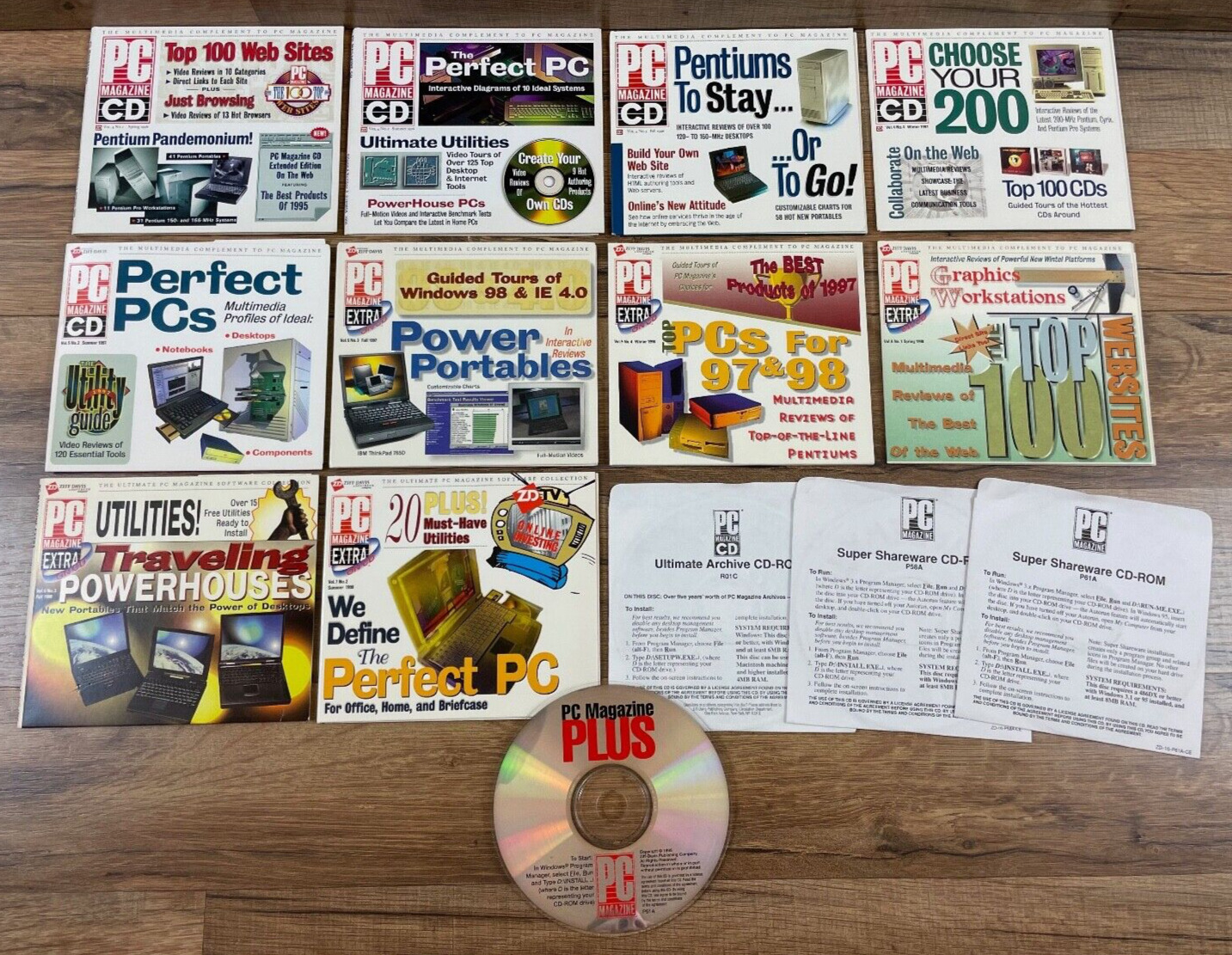 Vintage 90s PC Magazine Archive and Shareware Software 14 CD Lot