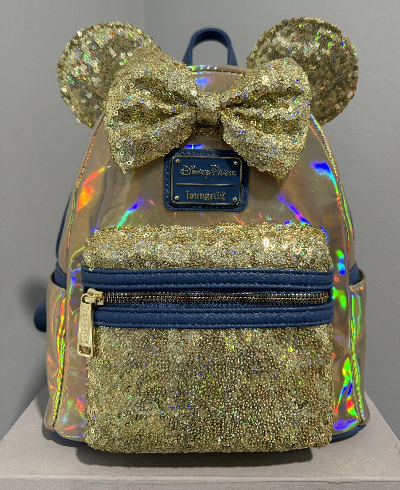 Disney Parks 50th Anniversary Minnie EARidescent Shimmer Loungefly Mini Backpack