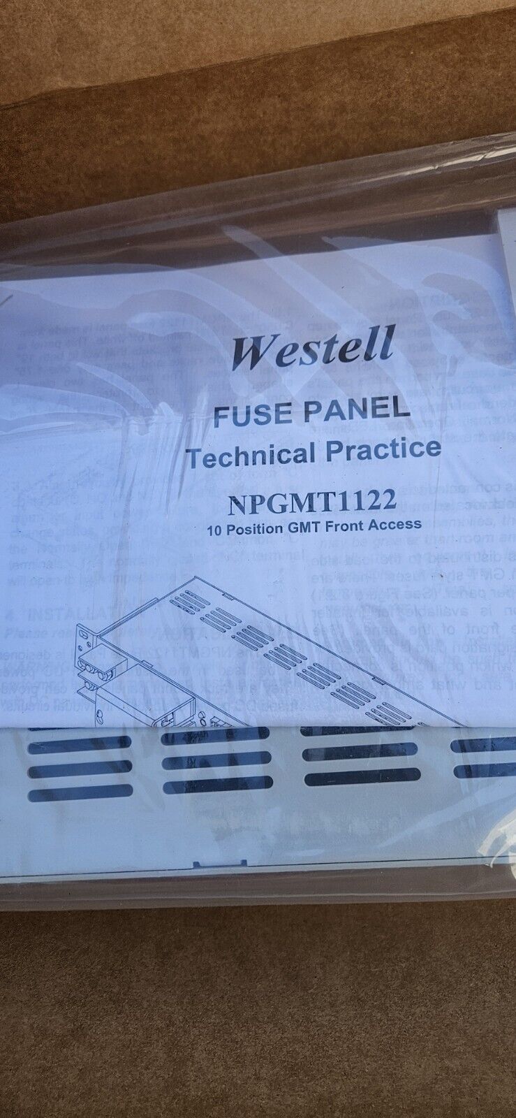 Westell NPGMT1122 15 Amp,10-Pos Single Bus GMT Front Acss Fuse Panel,24/48vdc