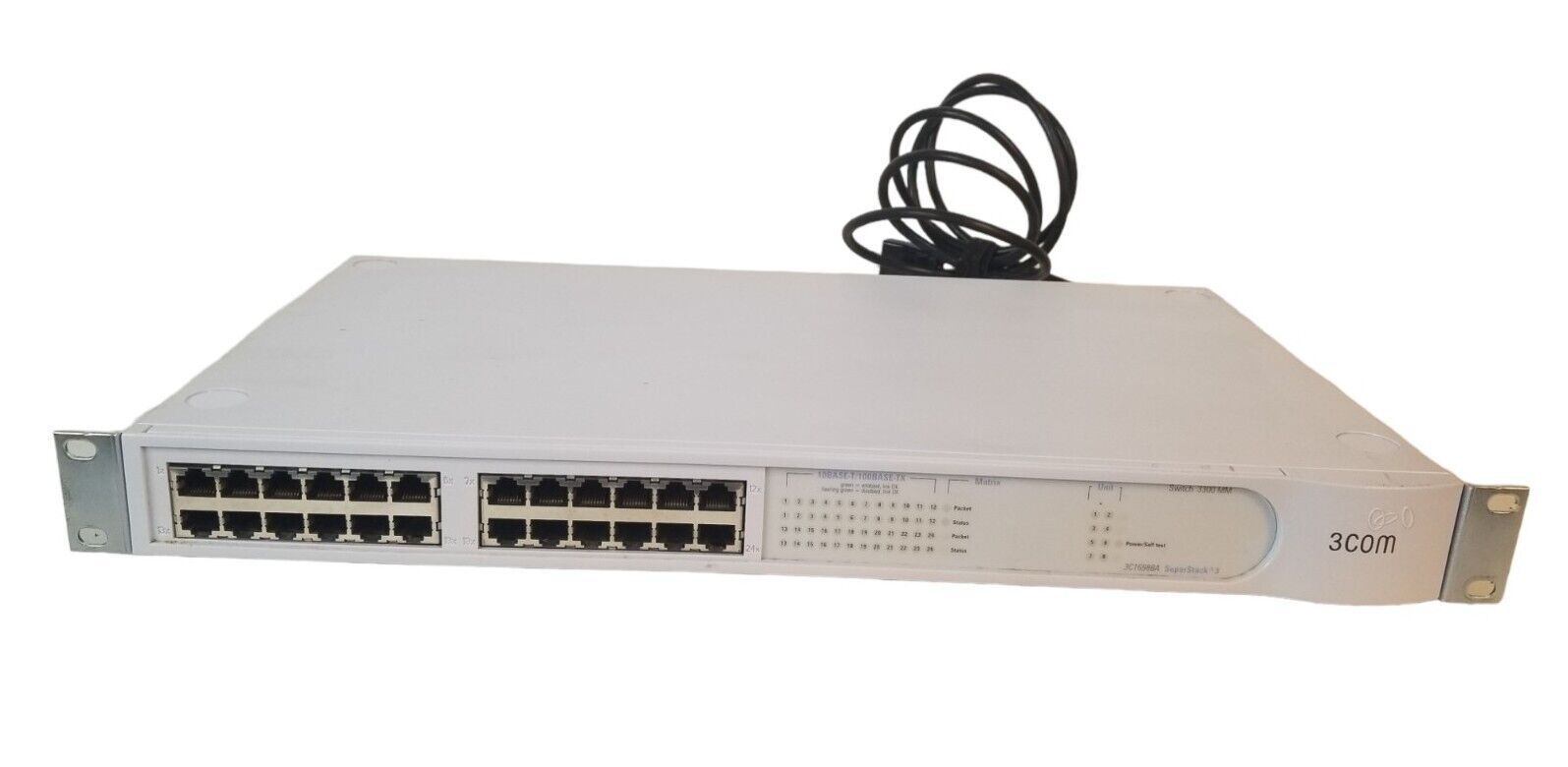 3COM 24-Port SuperStack 2 Baseline 10/100 Unmanaged Network Switch 316988A