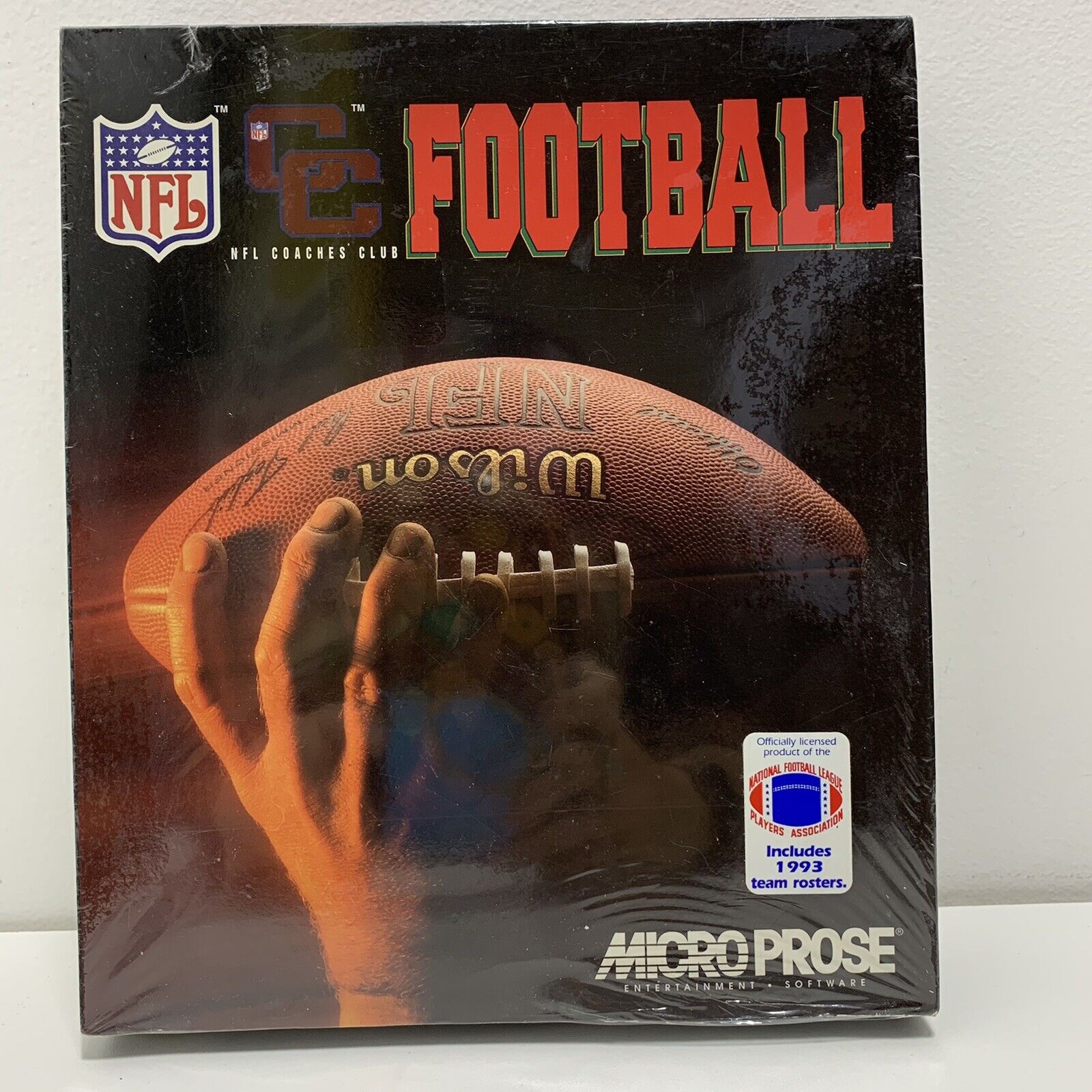 New Vintage NFL Coaches Club Football Pc Game MicroProse 1993 Roster Big Box