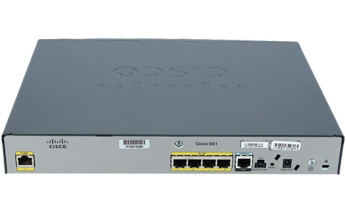 Cisco C887VA-K9 880 Series Integrated Services Router, 1 Year Warranty