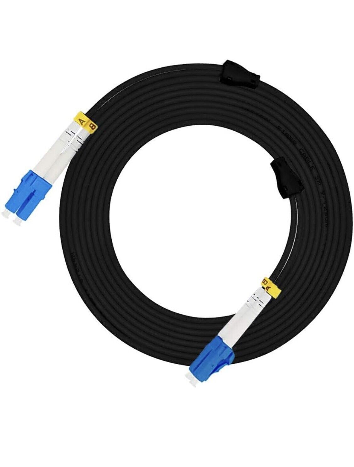 300M Black Armored Fiber Cable LC-LC UPC SM 9/125 Duplex Fiber Optic Patch Cord 