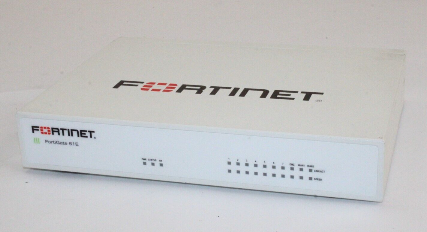 Fortinet Fortigate-61e Security Firewall Appliance No AC Adapter