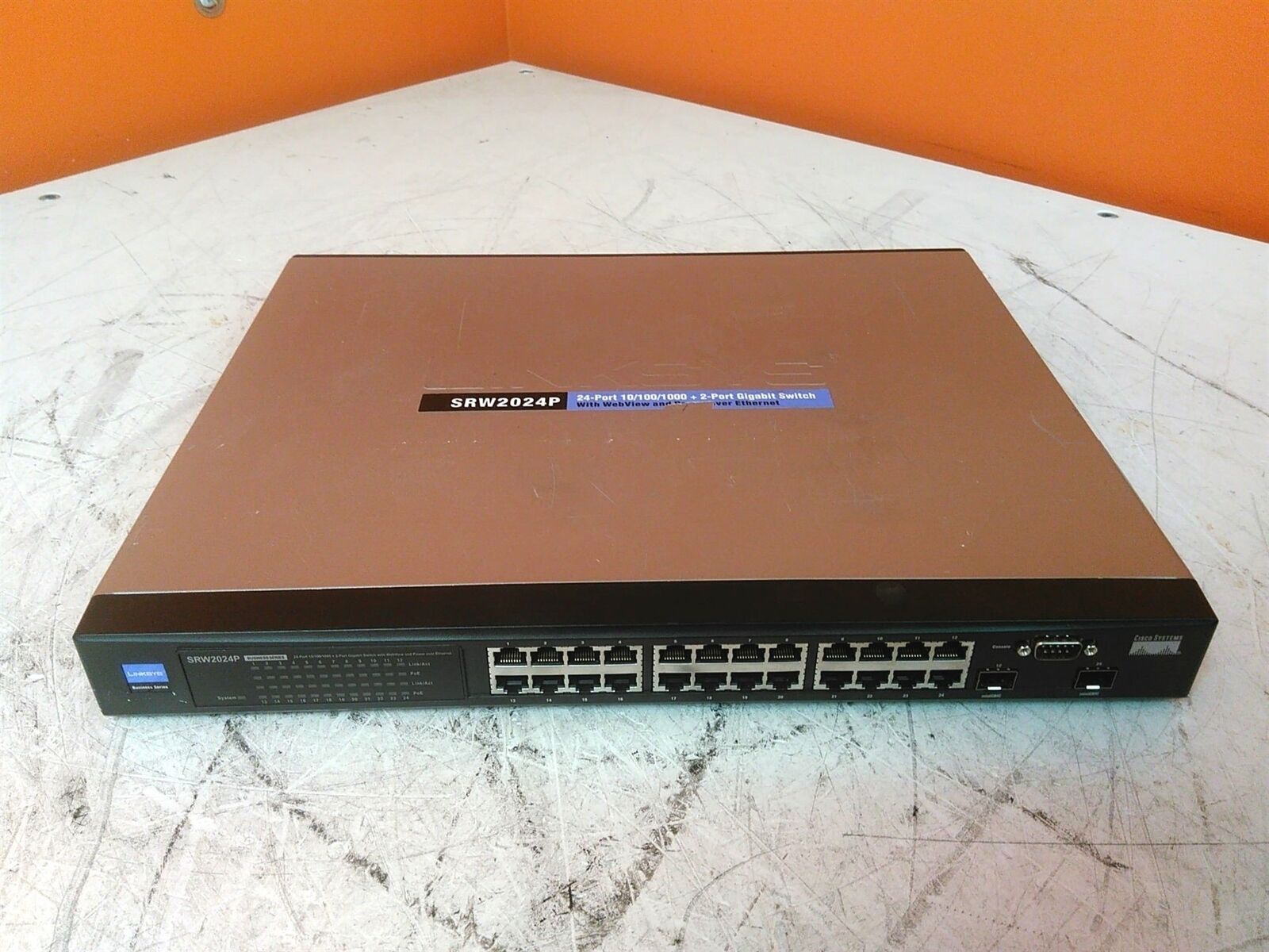Cisco LinkSys SRW2024P 24 Port 10/100/1000 + 2-Port Gigabit PoE Switch