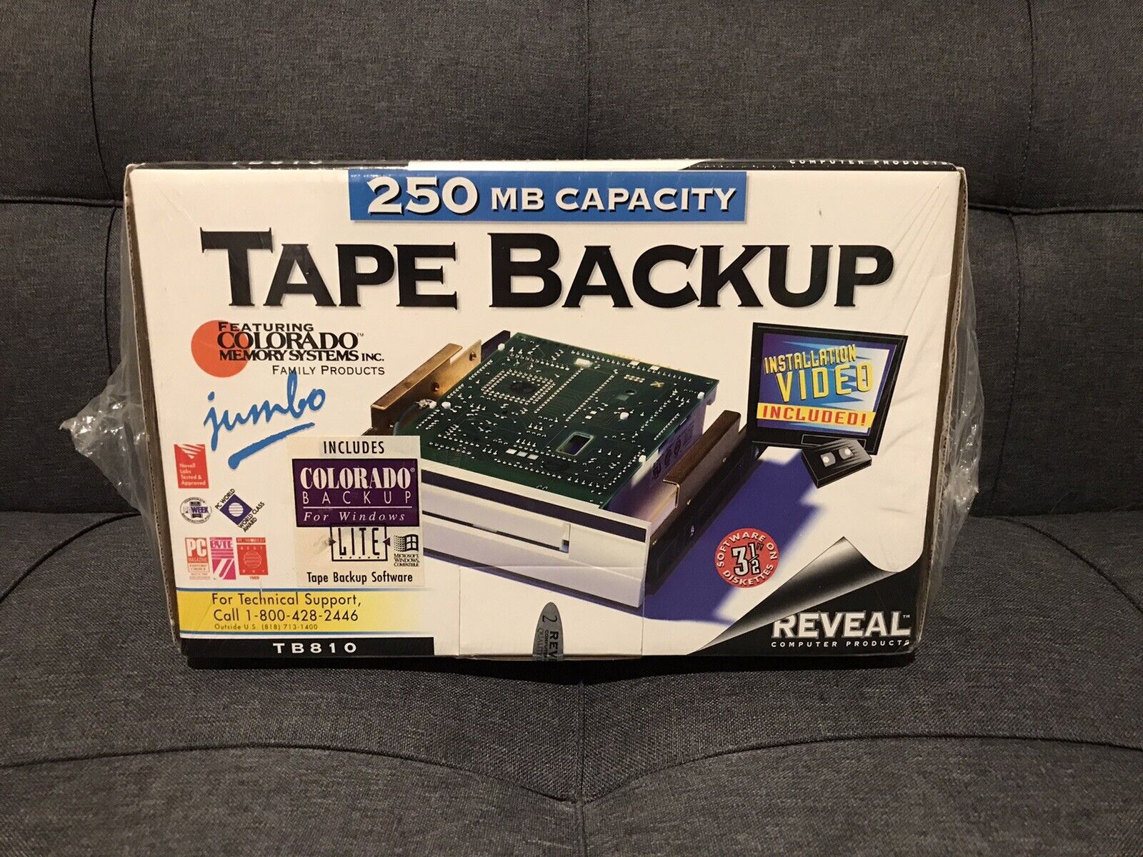 Reveal Tape Back-up 250 MB Capacity Rare TB 810