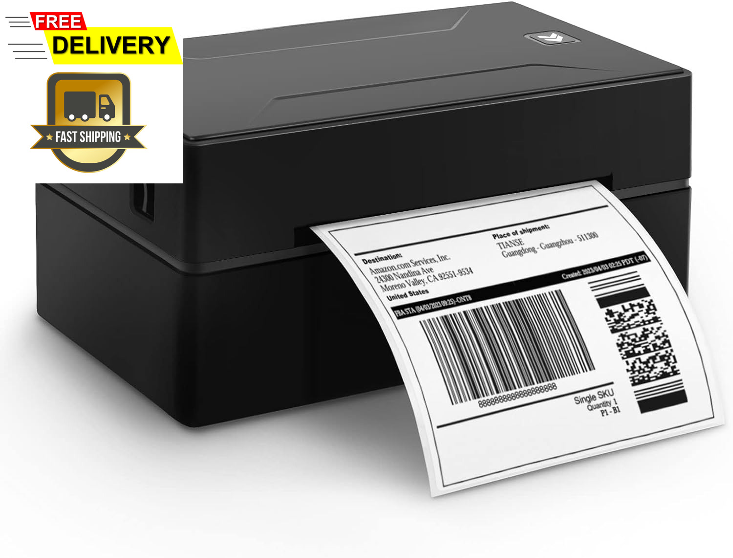 TIANSE  Thermal Shipping Label Printer 4x6 Wireless Bluetooth Label Printer USA.