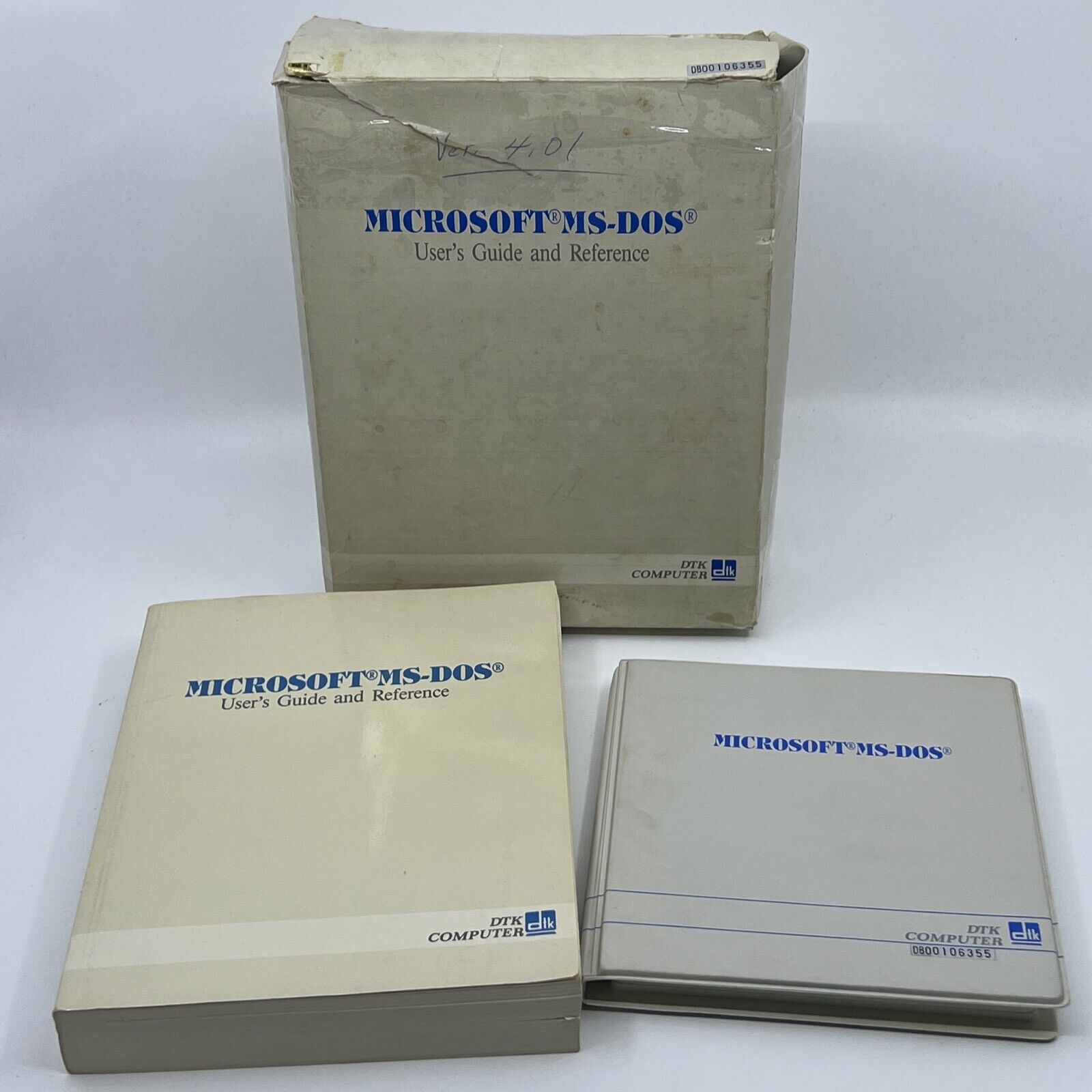 DTK Boxed Microsoft MS-DOS 4.01 Operating System - 5.25\