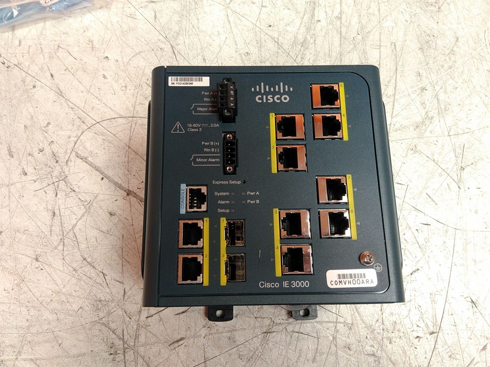 BAD Cisco IE-3000-8TC Industrial Ethernet Switch AS-IS