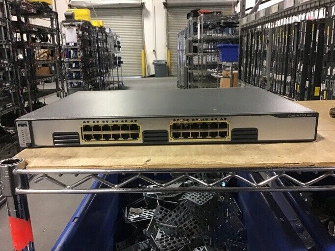 Cisco  Catalyst (WS-C3750G-24T-S) 24-Ports Rack-Mountable Switch Managed stackab