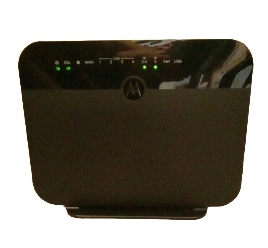 🛜Motorola MD1600 VDSL2/ADSL2+ Modem and AC1600 WiFi Gigabit Router - Black🆓️📦