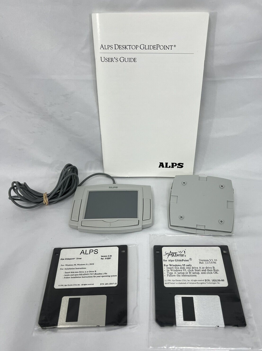 Vintage Off-White ALPS Desktop Glidepoint PS/2 & Serial Port Touchpad Mouse