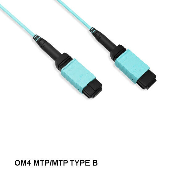 Kentek 15 Meter MTP Type B OM4 50/125 Multi-Mode 12 Fibers Trunk Cable OFNP MPO