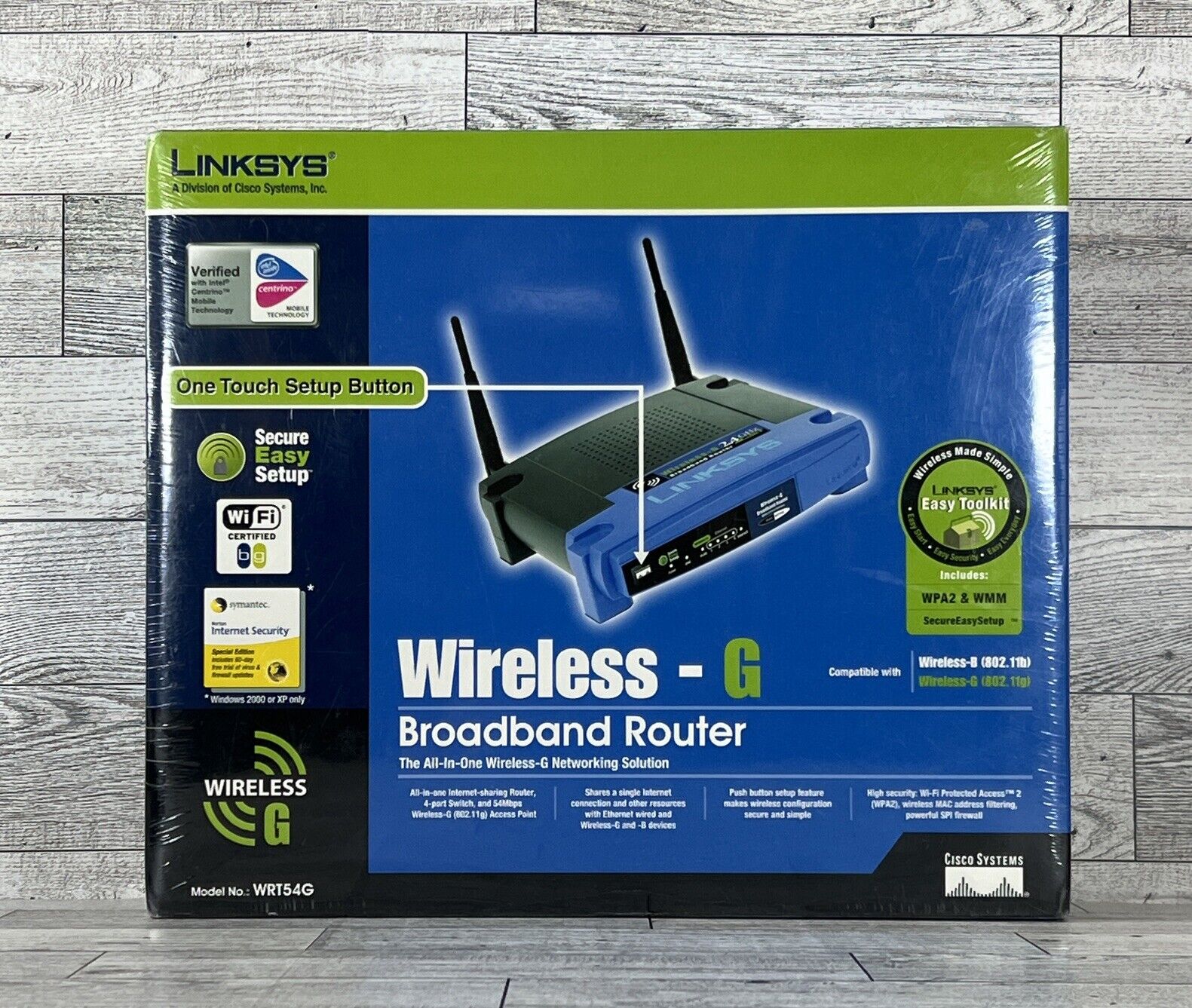 Linksys Wireless-G Broadband Router 2.4 GHz 4-Port Model WRT54G New Sealed