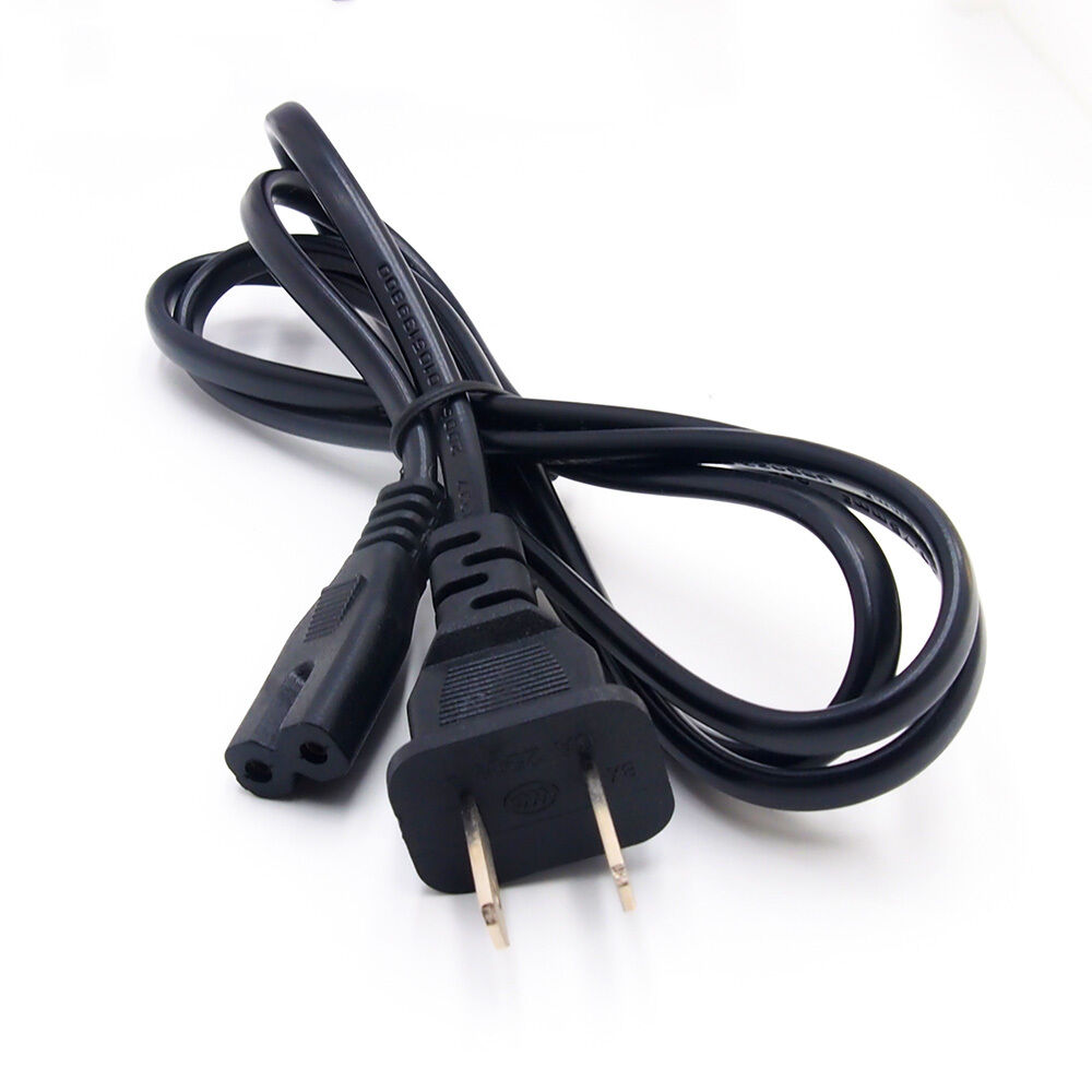US Style 6FT 6 FT 2-Prong AC Power Cord/Cable for PS2 PS3 Slim Laptop 4 DELL IBM