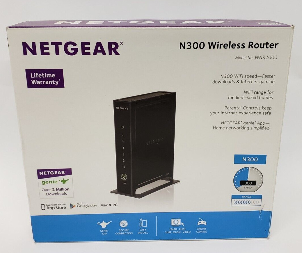 NETGEAR N300 Wireless Wifi Router Model # WNR2000