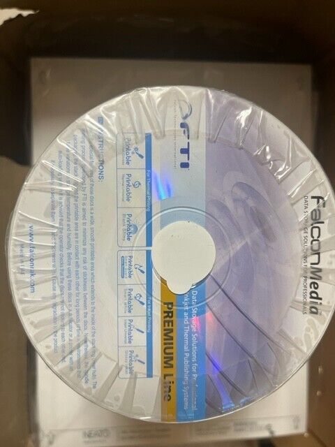 100 FALCON CD-R 52X,80MIN White THERMAL Hub Print, Diamond Back #0497 