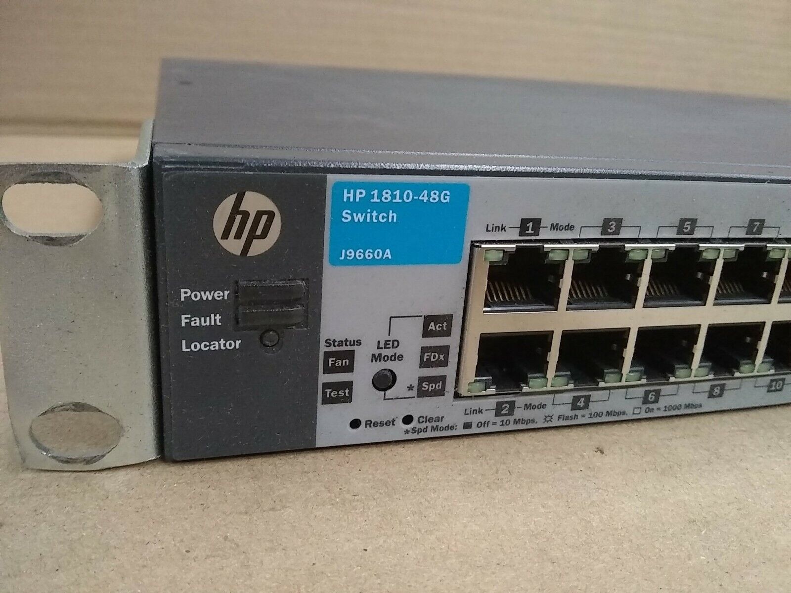 HP 1810-48G J9660A 48-Port Rack-Mountable Ethernet Switch TESTED