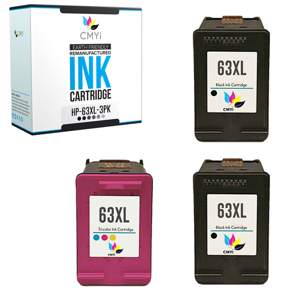 Compatible HP 63XL Ink Cartridge Combo Pack for Officejet 3830 4650 5258 5255