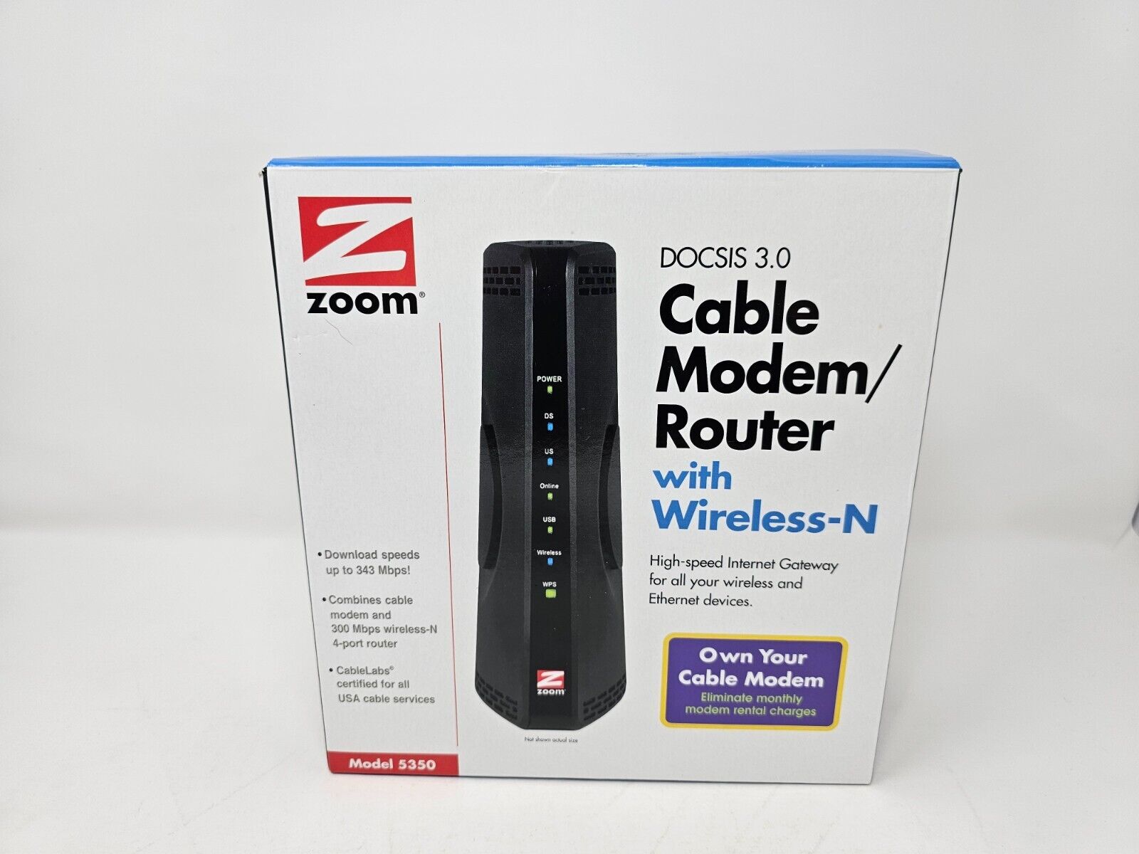 Zoom DOCSIS 3.0 Cable Modem/Router Wireless-N Model 5350