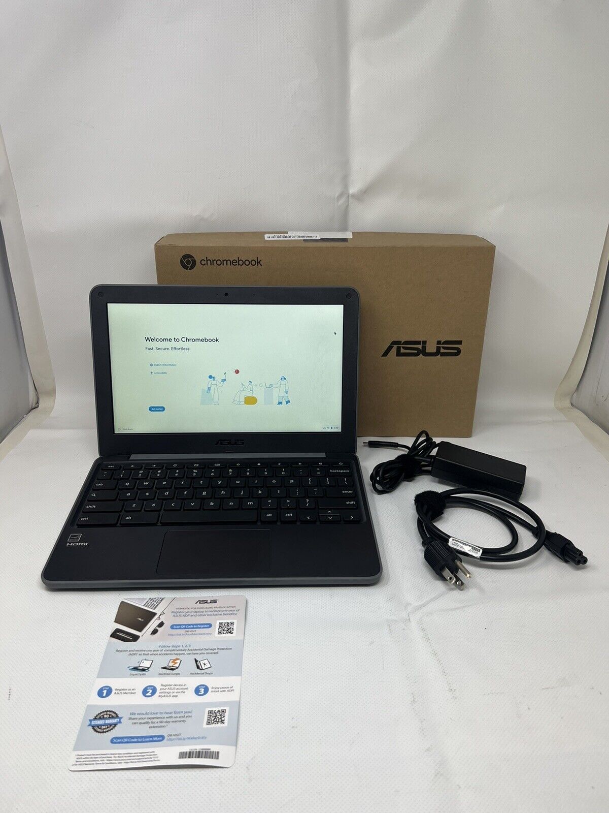 Asus Chromebook C203X Dark Grey LCD 11.6 Inch HD Display HDMI PC Laptop 4+32GB