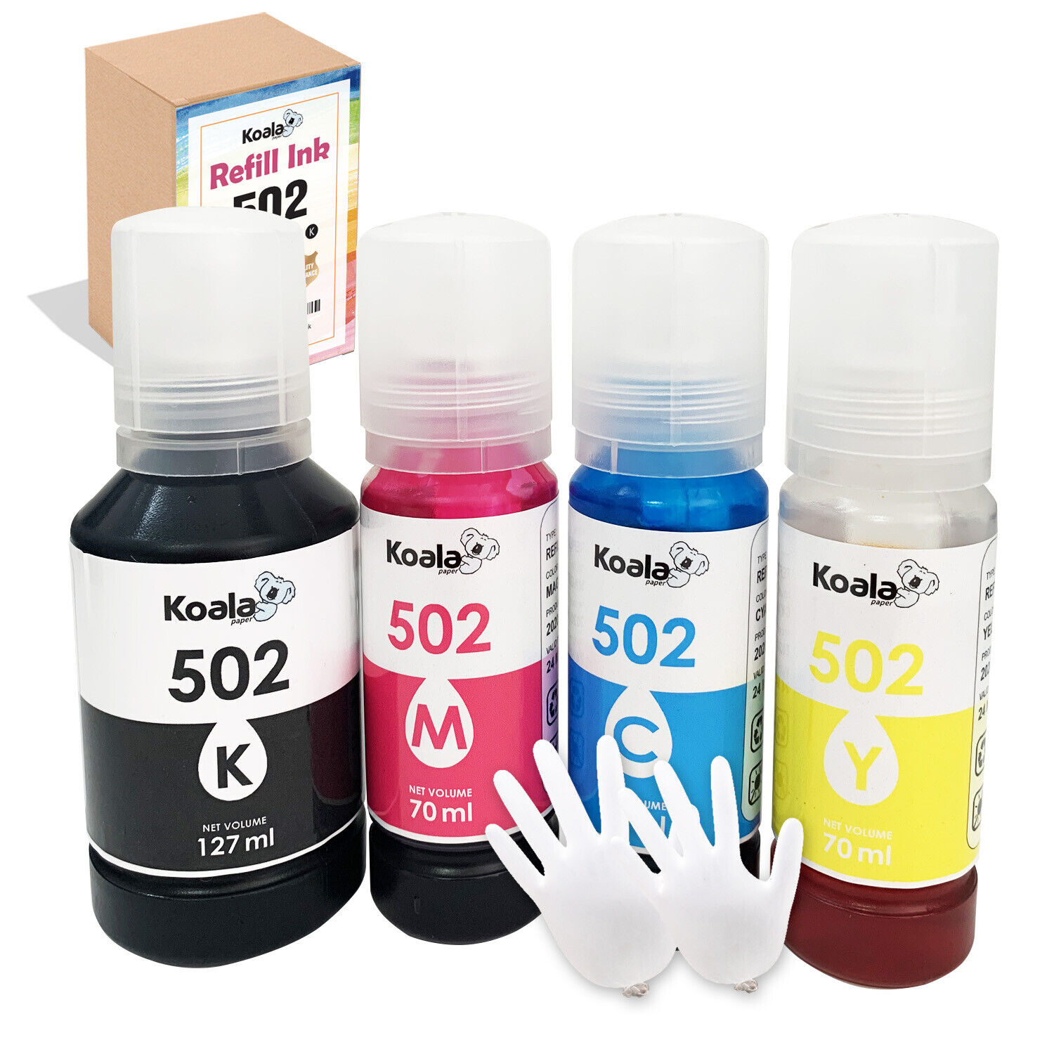 Lot Koala Ink Refill Bottles for Inkjet Printer Epson 502 Ink 522 Ink, Canon, HP