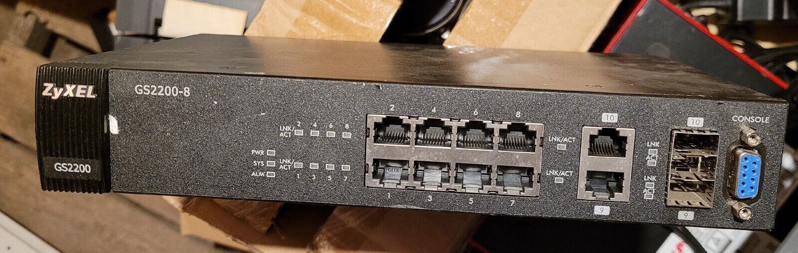ZYXEL GS2200-8 8-PORT MANAGED SWITCH - RESET - UPDATED