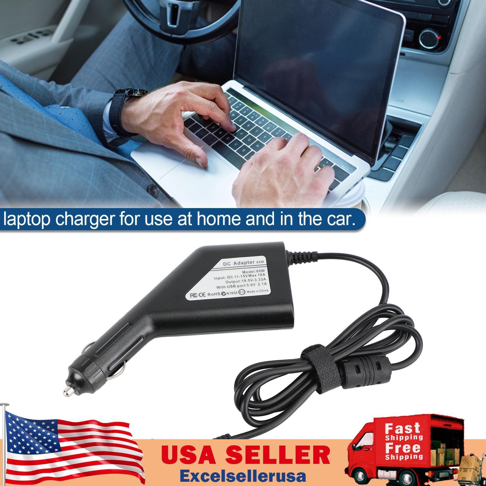 65W Laptop Car Charger Power Supply DC Adapter Universal for HP 19.5V 3.33A USA